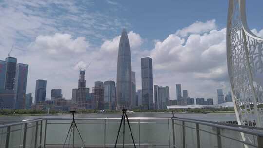 深圳市南山区深圳湾人才公园观景栈道4k