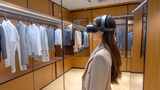 VR购物新体验 未来科技时尚购物虚拟试衣高清在线视频素材下载
