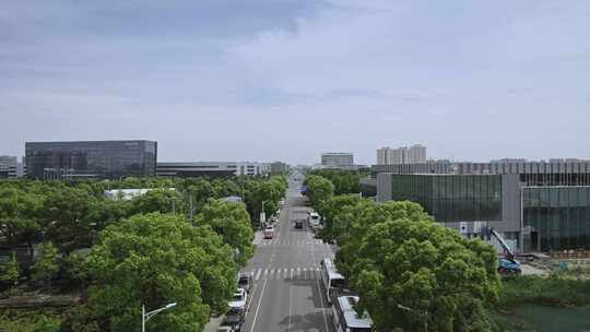 上海松江区城市道路风光