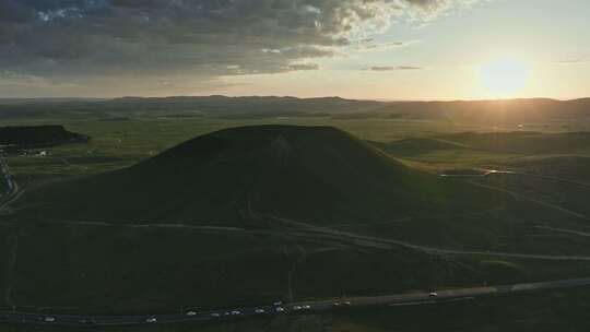 内蒙乌兰哈达火山航拍