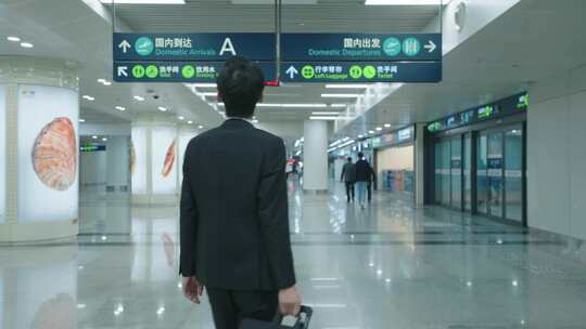 机场商务人士 商业人士视频素材模板下载