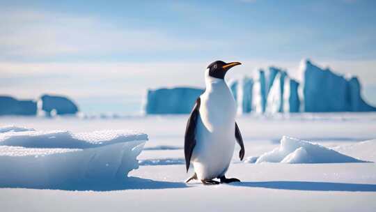 南极冰山企鹅雪景雪山合集
