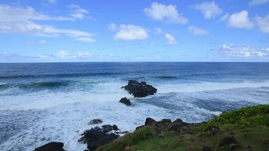 壮观大海海边大浪巨浪