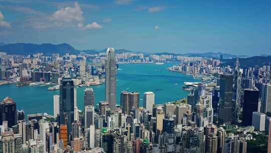 【正版素材】香港大景全景大气俯拍