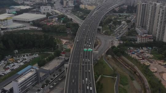 航拍深圳道路交通