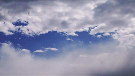 超长蓝天白云云朵时间流逝延时摄影