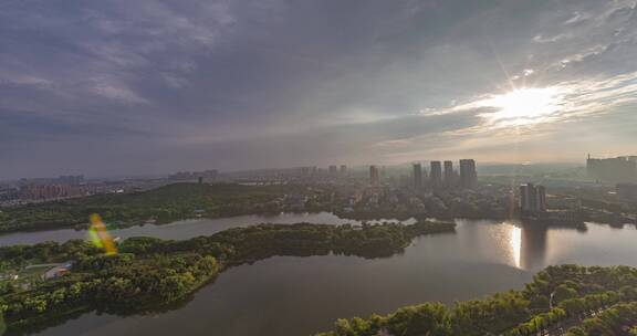 安徽蚌埠城市夏日延时摄影4k