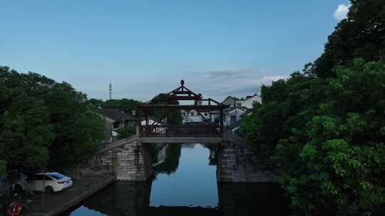同里古镇清晨航拍