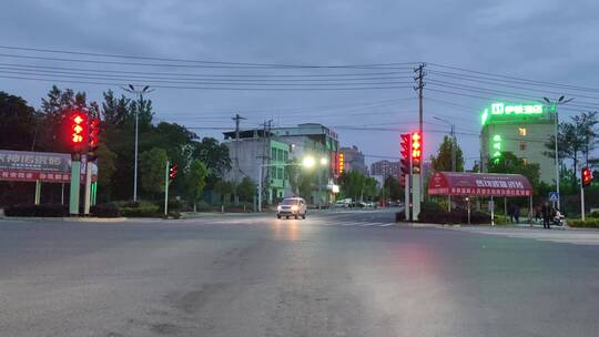 城市道路马路街头景象实拍