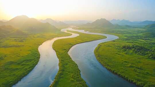 生态湿地自然绿色草原