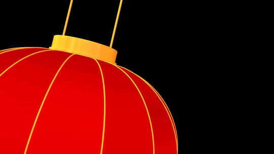 红色灯笼特写转场素材