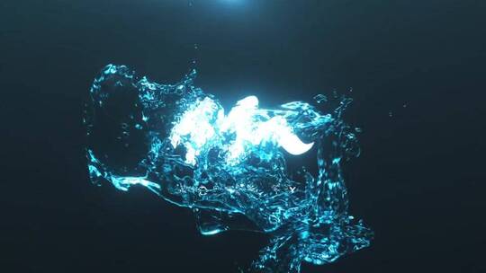唯美3D水泡动画LOGO展示AE模板