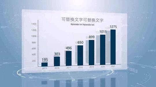 干净简洁科技图表数据柱状图AE模板AE视频素材教程下载