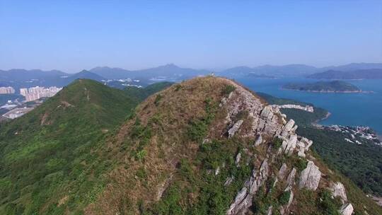 山顶的风景特写