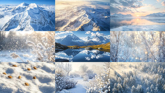 平静雪面海螺沟冰川美丽优美景色自然风光高清在线视频素材下载