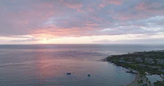 海边的落日特写镜头