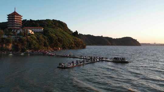 昆明海晏村、昆明地标航拍、昆明滇池日落