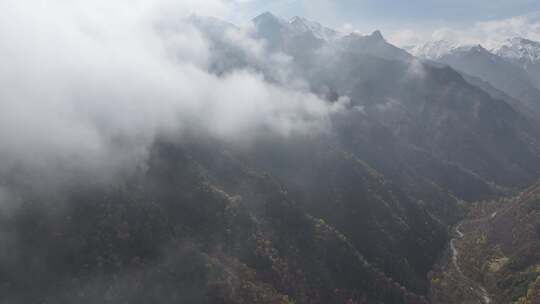 青海互助北山山峦云海航拍视频