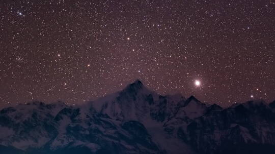 云南梅里雪山璀璨星空延时