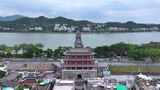 潮州广济楼广济桥航拍高清在线视频素材下载