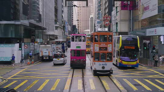 香港维多利亚港天星小轮 旺角街头 铜锣湾