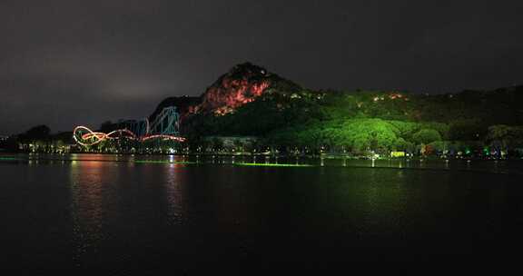 唯美苏州高新区狮山文化广场夜景