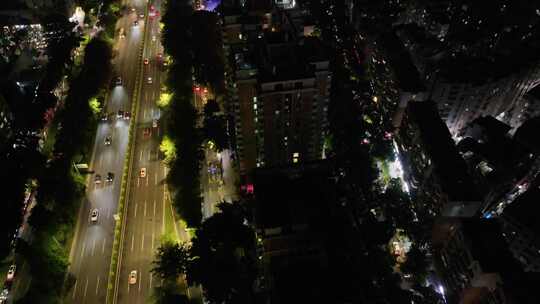 深圳福田区夜景航拍