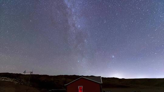 内蒙古沙漠银河星空