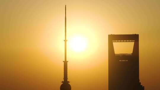 外滩 陆家嘴 上海 早晨陆家嘴