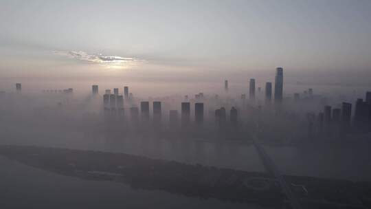4K长沙城市宣传片平流雾云海视频素材模板下载