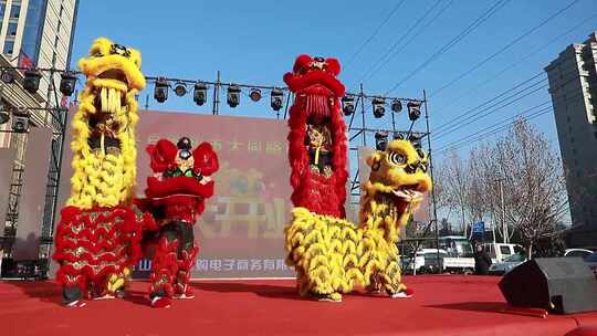 开场  开业 祝贺 舞狮子