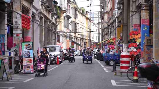 老城街道人文街景烟火气息市井生活江门骑楼