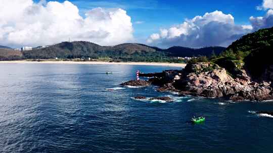 广东阳江海陵岛旅游风光航拍