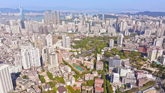 厦门 福建 思明区 大全景 俯瞰思明区