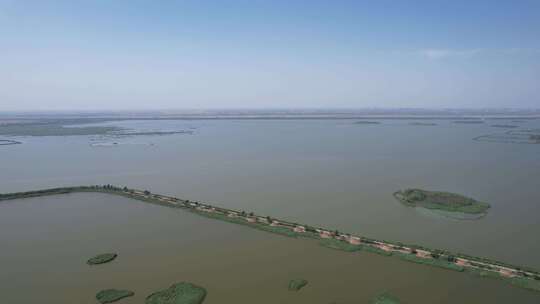 河北衡水衡水湖4A景区航拍