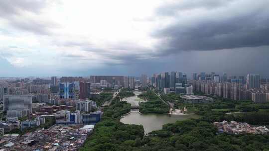 佛山局部暴雨航拍