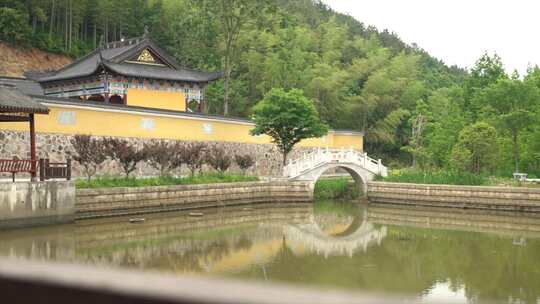 德清县姚氏故里寺庙古桥建筑风景