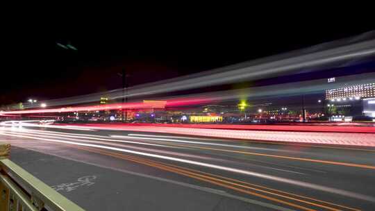 城市夜景车流