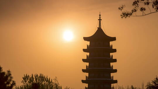 宝塔 寺庙 大雄宝殿  寺院 古建筑 宫殿