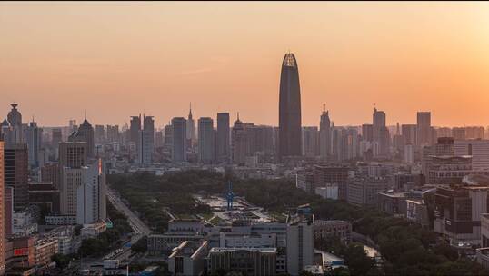 山东济南泉城广场绿地中心日转夜视频素材模板下载