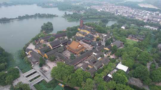 江苏镇江金山寺5A景区航拍