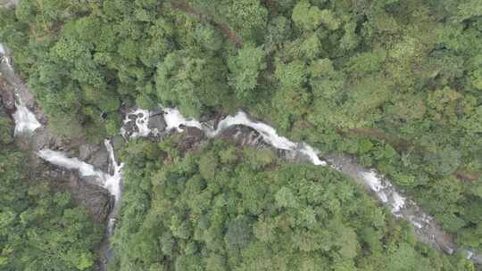 瀑布水流山泉水大自然自然风景自然风光