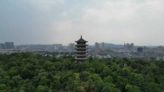 安徽蚌埠张公山公园望淮塔航拍