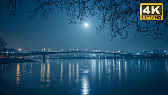 杭州西湖荷花夜景冬景高清视频素材1