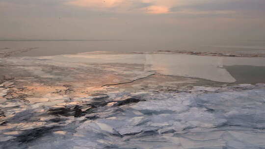 湖上的冰延时摄影视频素材模板下载