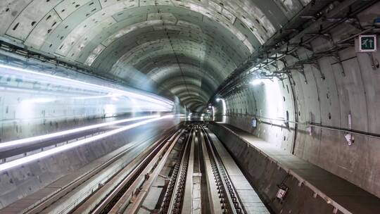地铁隧道延时穿梭视频素材模板下载