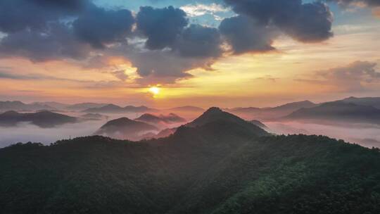 云海 日出 山峦 朝霞