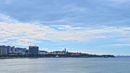 海边城市海边港口码头风光