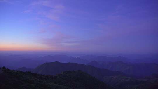 杭州临安大明山牵牛岗群山日出晨曦风景