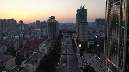 航拍合肥城市风景